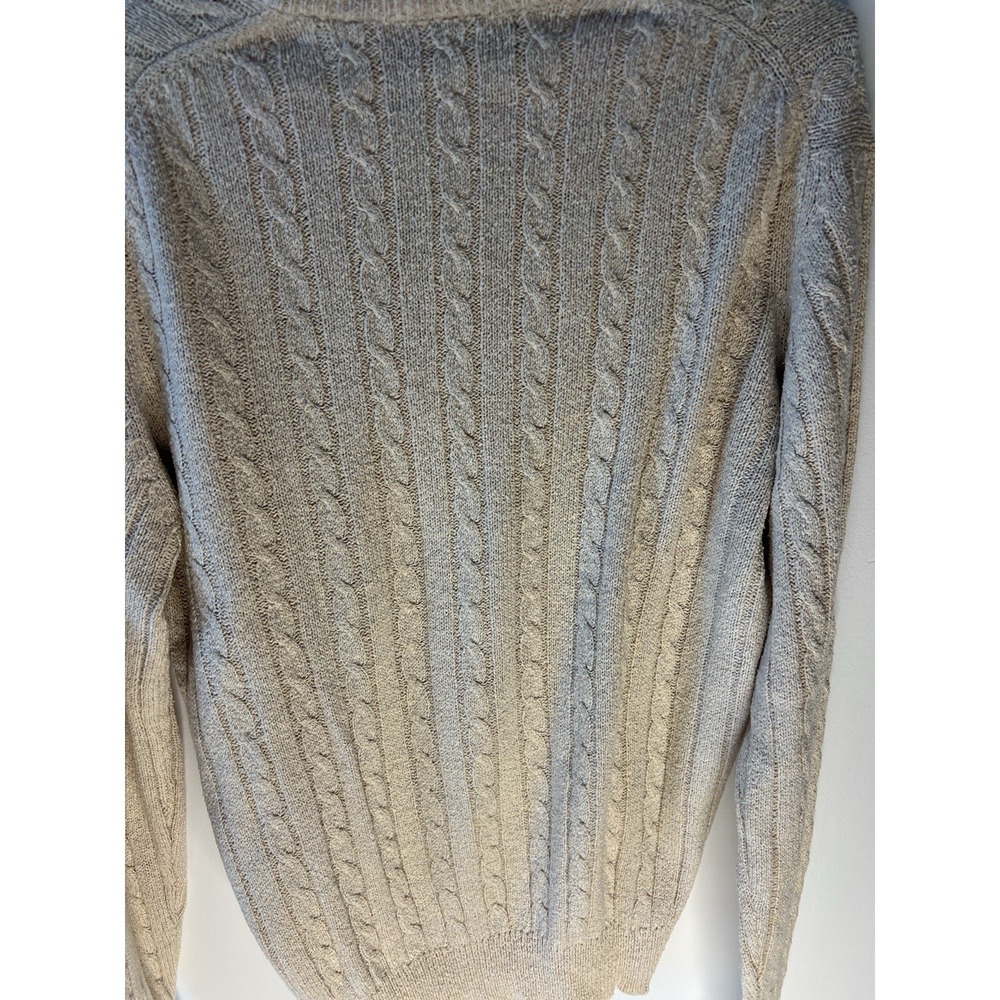 Vtg Damon Men Silk Blend Grandpa Classic Sweater M Pullover Beige Classy Preppy - Picture 7 of 9